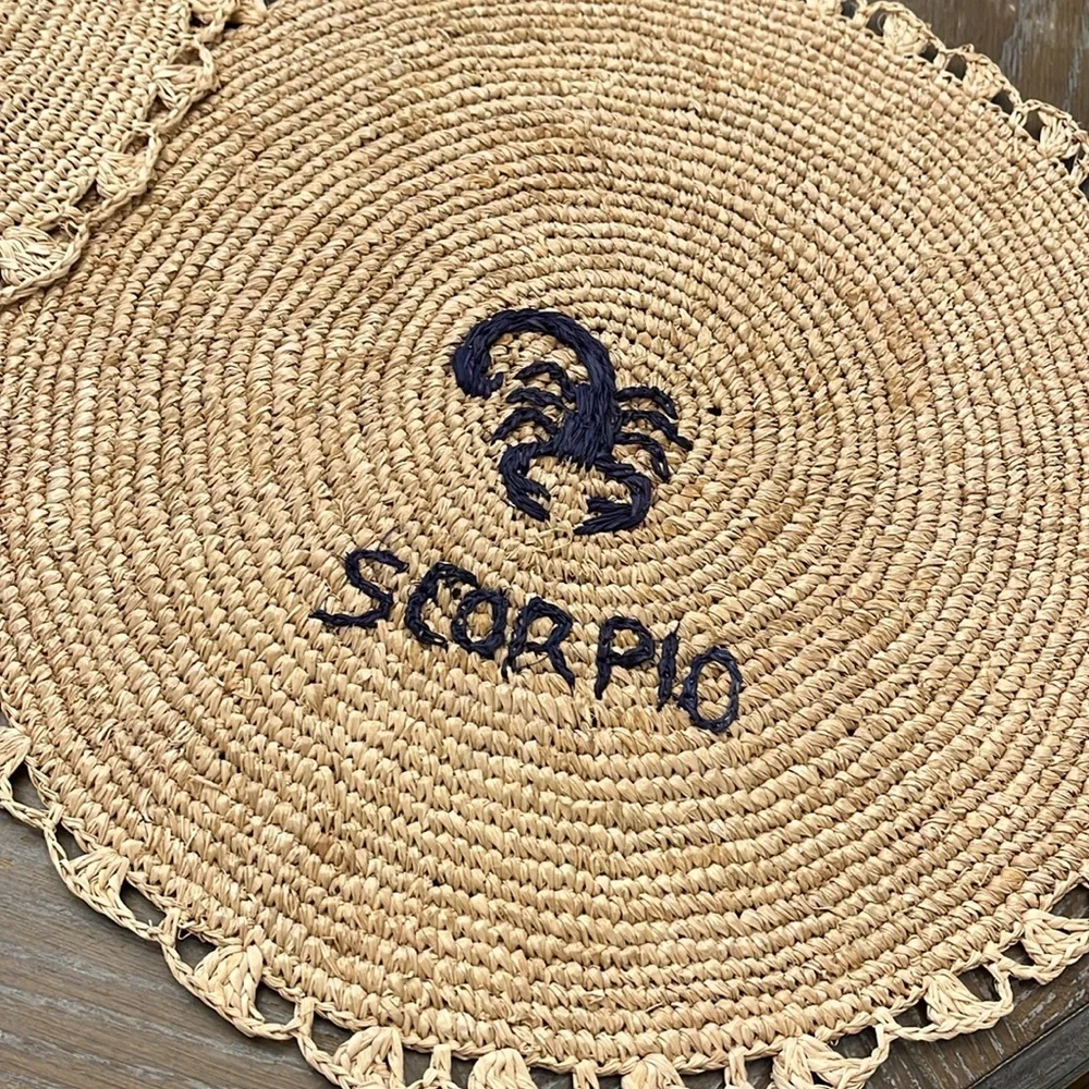 Anthropologie Handcrafted Zodiac Woven Placemats Choose